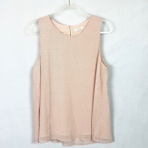 PLEIONE |🎀🖤 Pale Pink w/Black Pattern Sleeveless Cami Tank Top Blouse